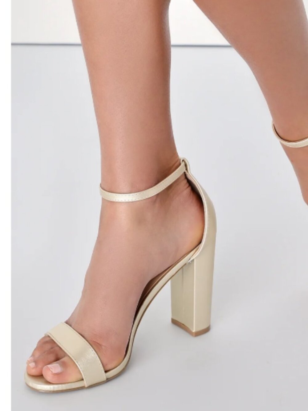 Taylor Gold Ankle Strap Heels